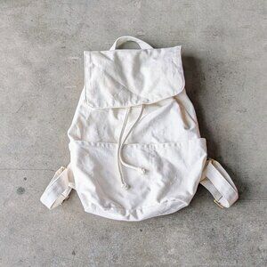 Laude the Label Convertible Ivory Cotton Canvas Backpack